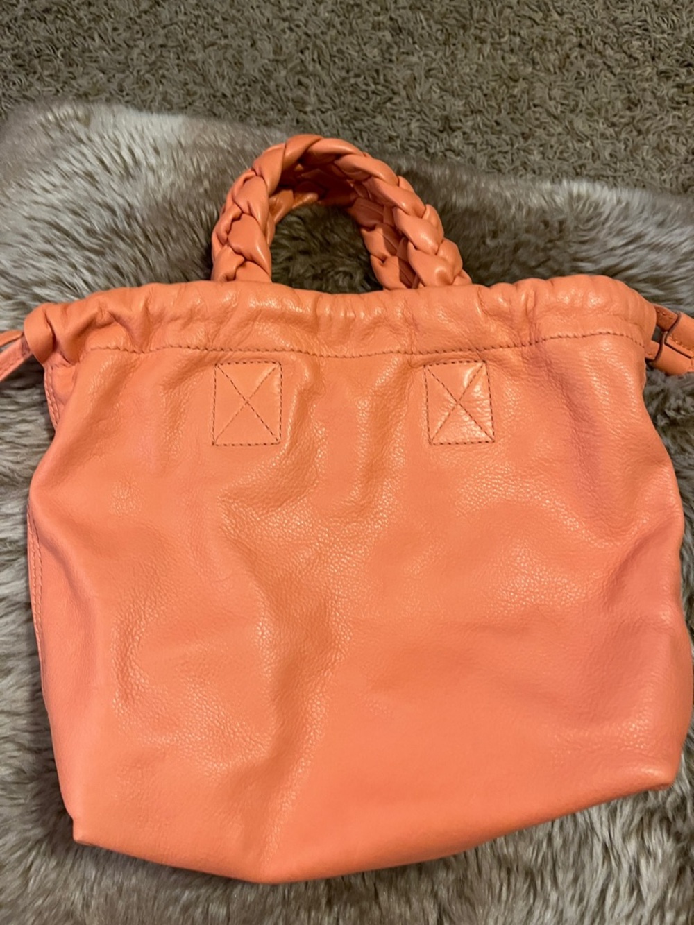 Coral Braided Handle Leather Tote Bag - madewell